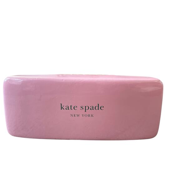 Kate Spade Eyeglass Case Hard Clamshell Pink & Green Authentic - Picture 12 of 14